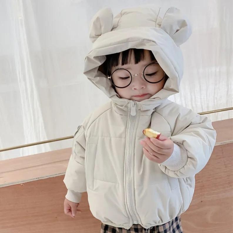 Hooded Puffer Bear Jacket Baby Kid 0-5 Years