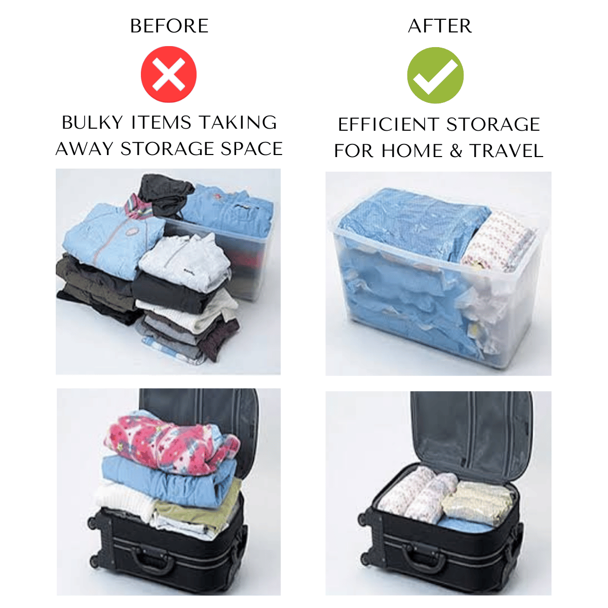 Maximize Your Luggage Space With Vacuum Storage Bags - Perfect For