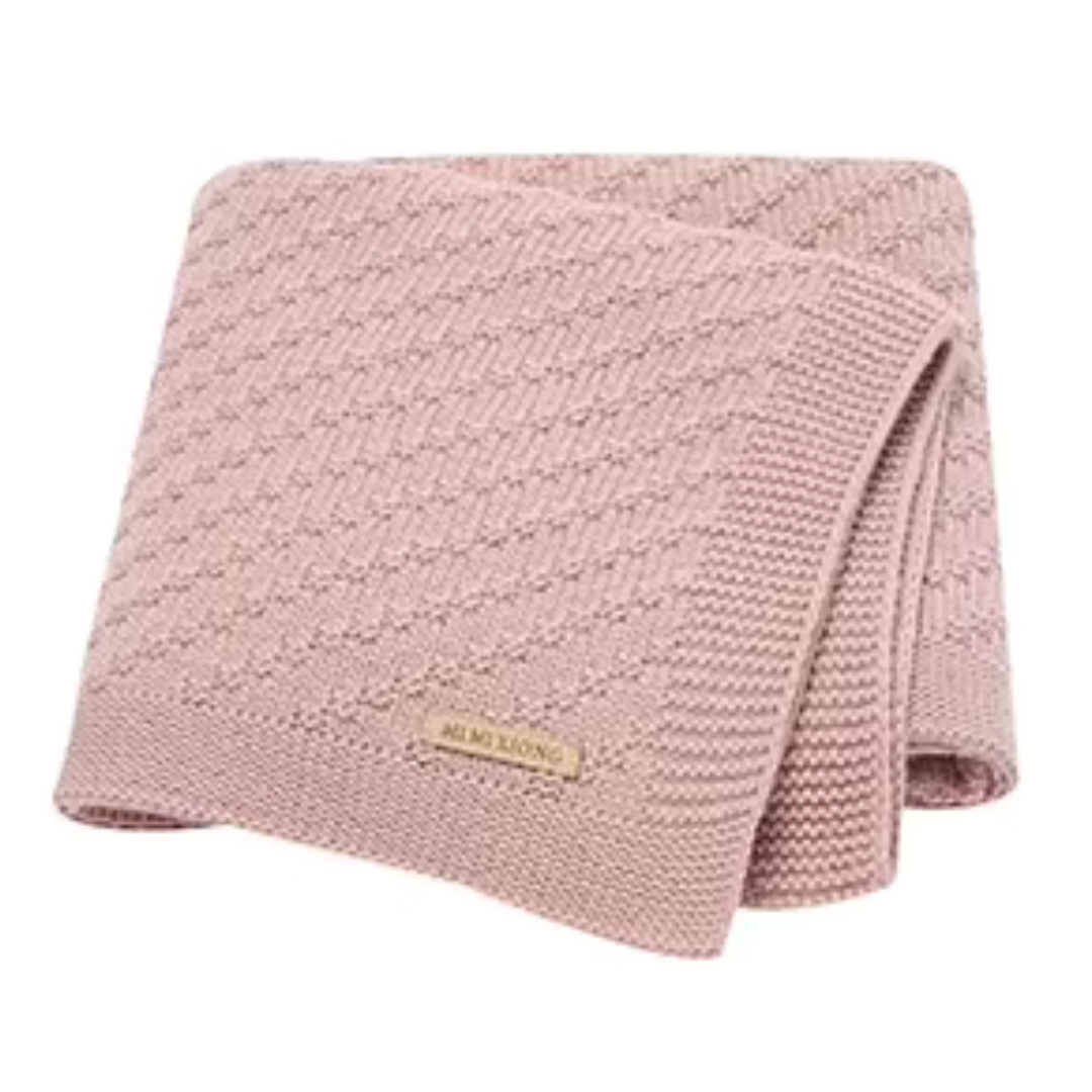 Knitted Soft Stroller Wrap Blanket