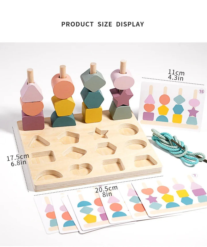 Montessori Shape Stacking & Matching Board