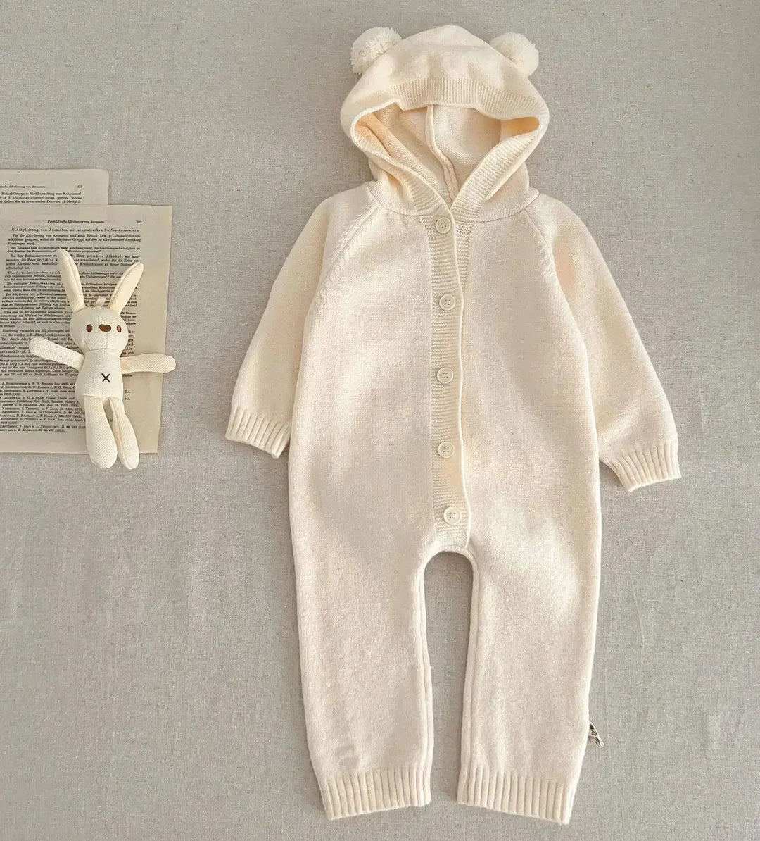 CozyBear Knitted Baby Jumpsuit 0-3 Years