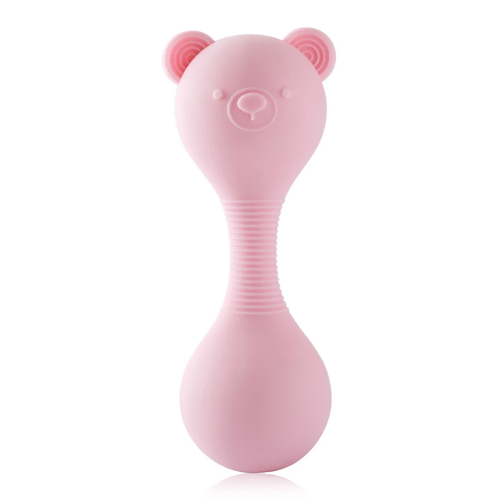Silicone Bear Maracas Rattle & Teether