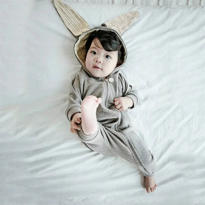 Knitted Bunny Hoodie Jumpsuit 0-24 Months