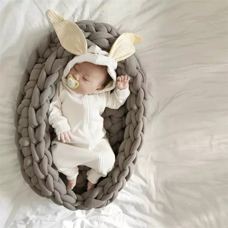 Knitted Bunny Hoodie Jumpsuit 0-24 Months