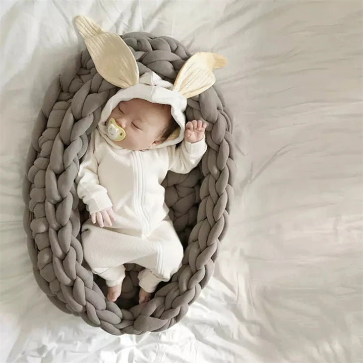 Knitted Bunny Hoodie Jumpsuit 0-24 Months