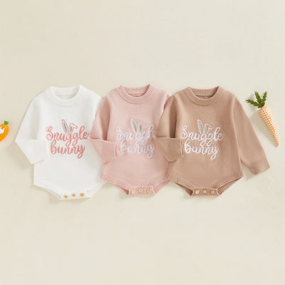 Long Sleeve Easter Sweater Romper 0-18 Months