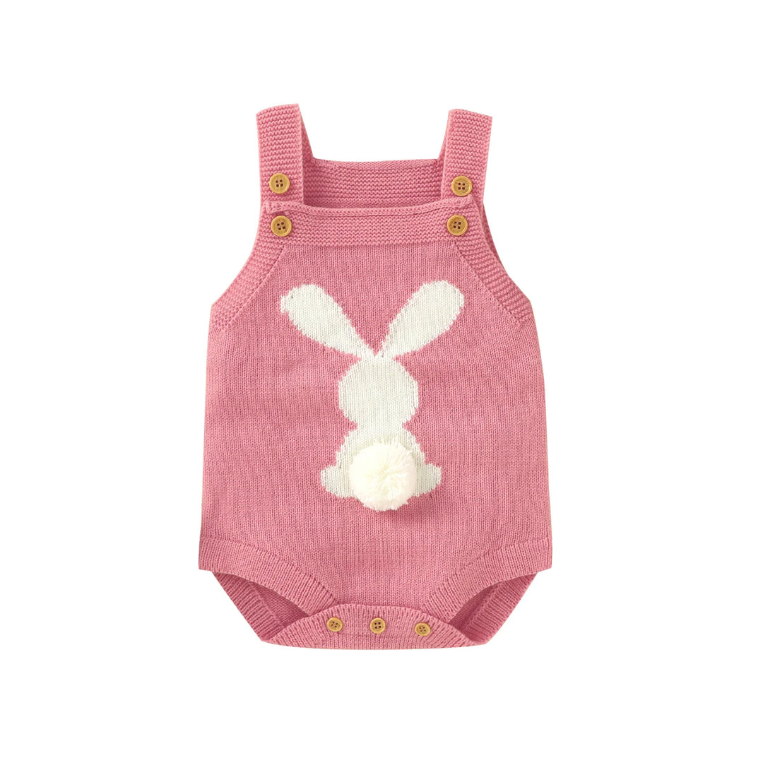 Knitted Rabbit Strap Overalls 0-18 Months
