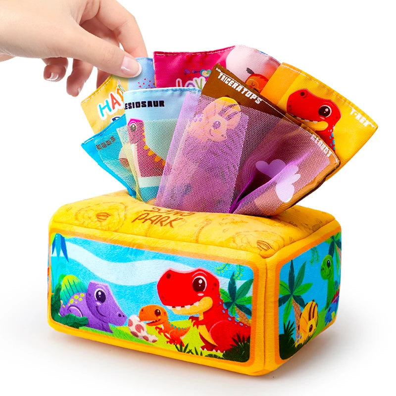 Montessori Baby Tissue Box Sensory Toy