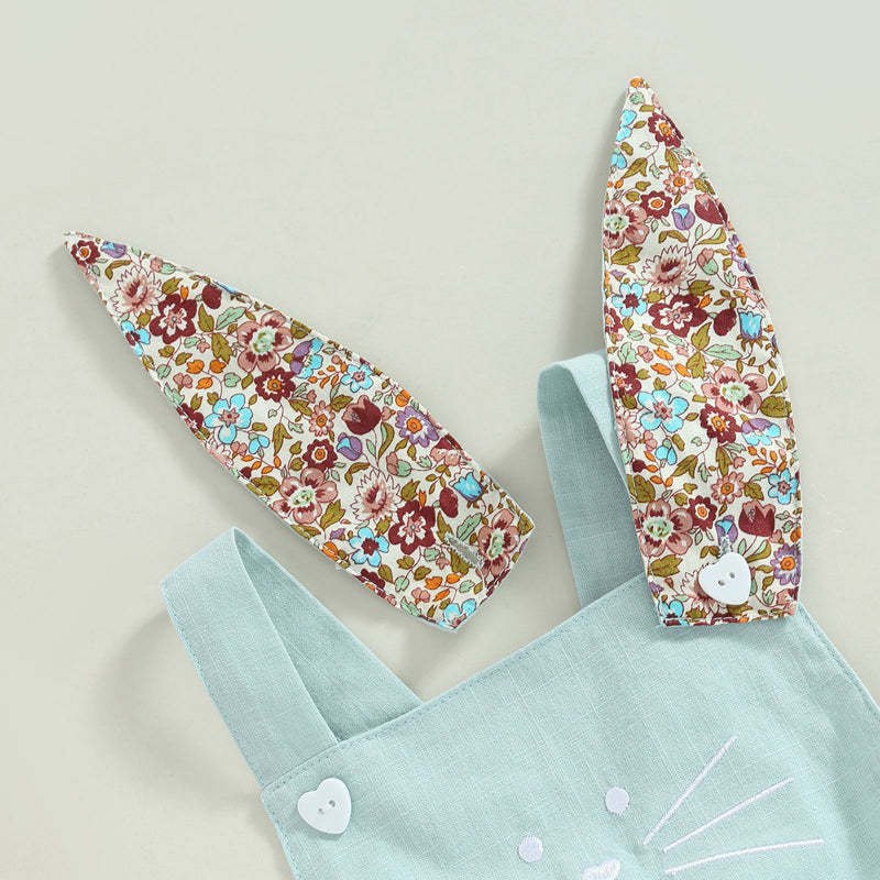 Vintage Bunny Overalls & Ears Set 0-18 Months