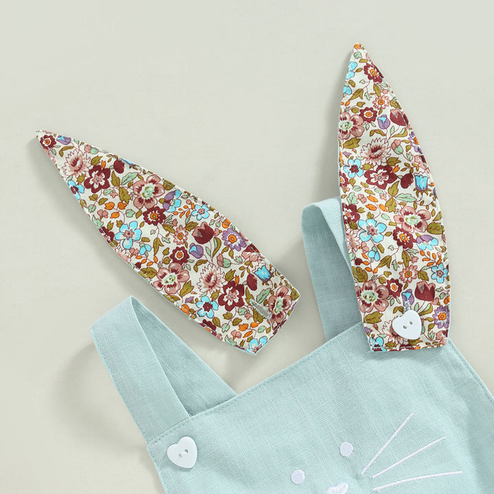 Vintage Bunny Overalls & Ears Set 0-18 Months