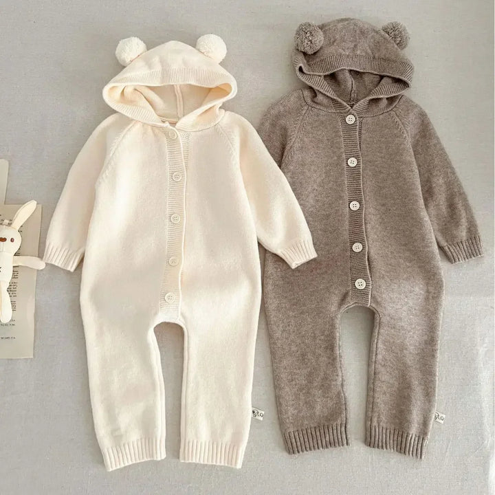 CozyBear Knitted Baby Jumpsuit 0-3 Years
