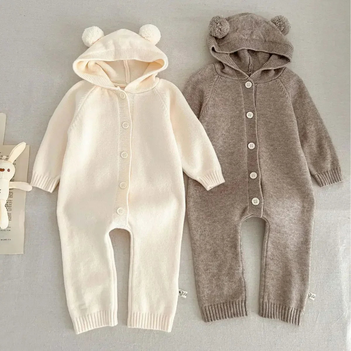 CozyBear Knitted Baby Jumpsuit 0-3 Years