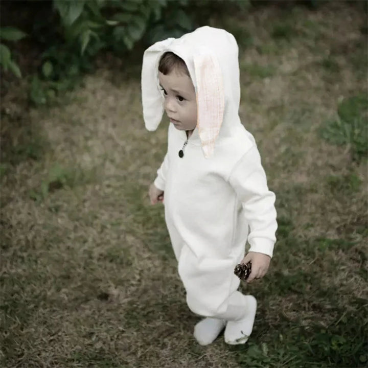 Knitted Bunny Hoodie Jumpsuit 0-24 Months
