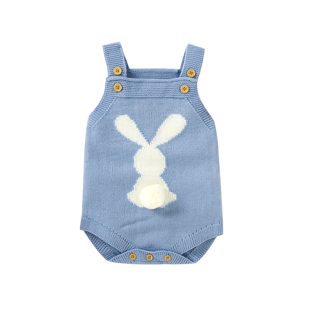 Knitted Rabbit Strap Overalls 0-18 Months