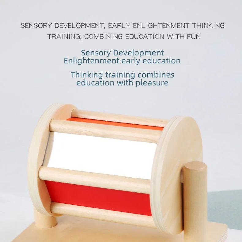 Wooden Macaron Drum with Mirror