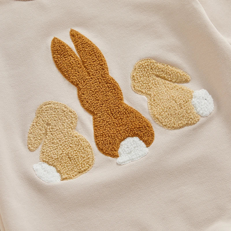 Embroidered Easter Bunny Long Sleeve Romper 0-18 Months