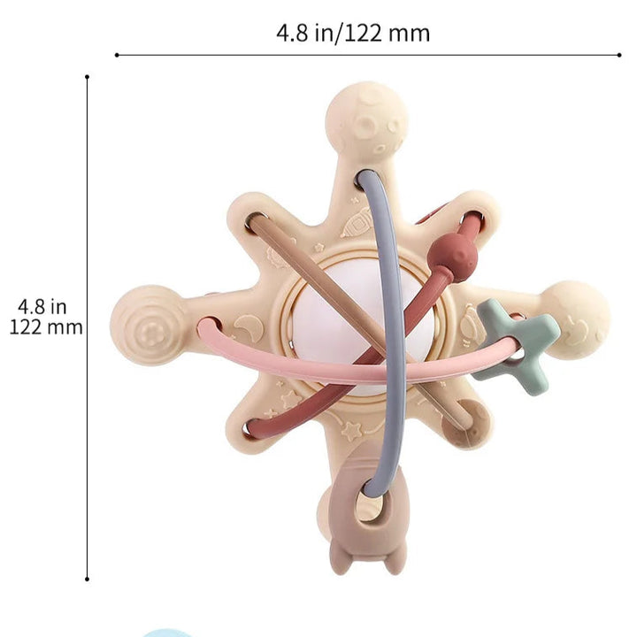 Sensory Teether Rattle Montessori Toy for Babies