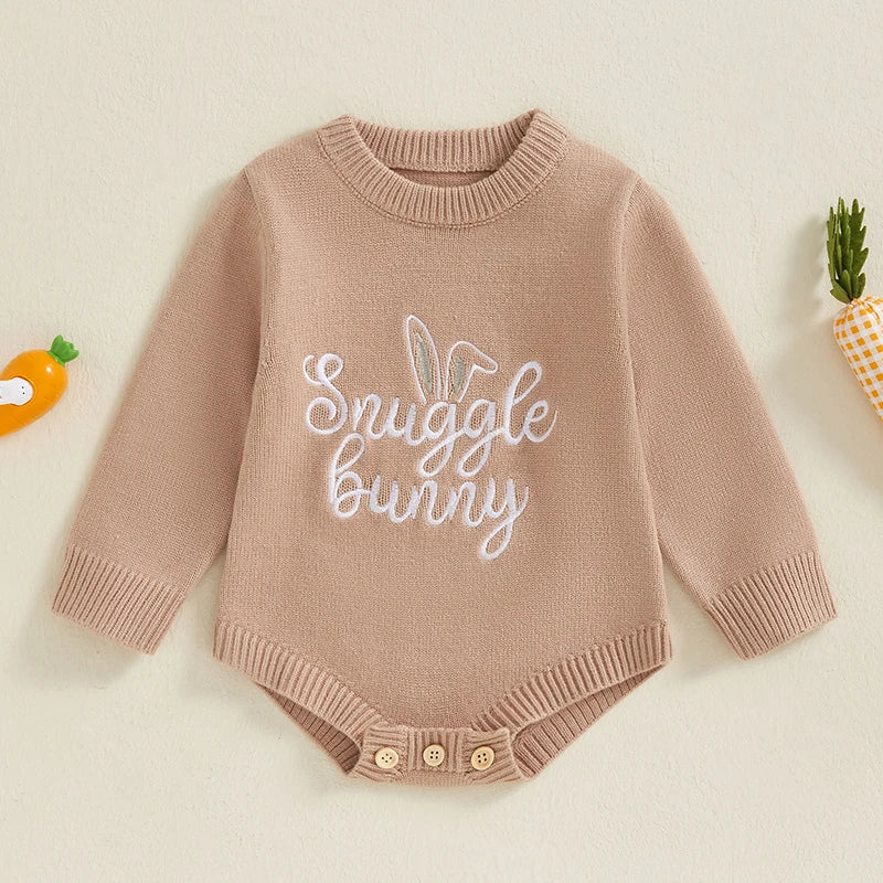 Long Sleeve Easter Sweater Romper 0-18 Months