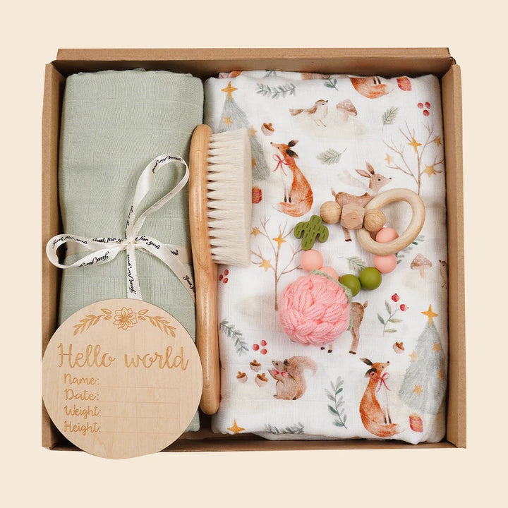 Bamboo Cotton Muslin Swaddle Blanket Set