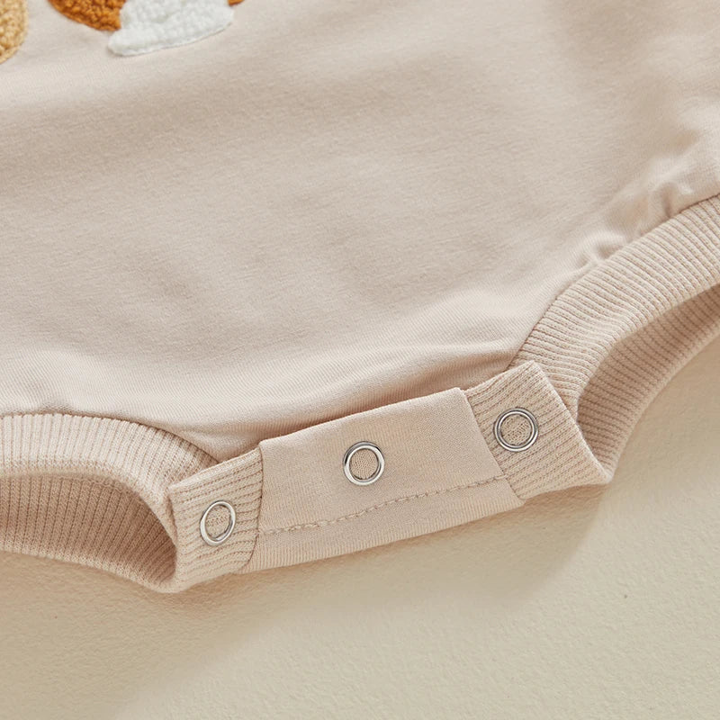 Embroidered Easter Bunny Long Sleeve Romper 0-18 Months