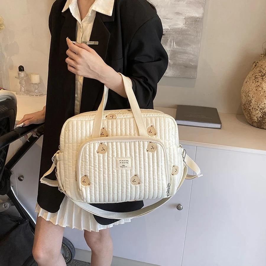 Embroidered Mommy Diaper Bag