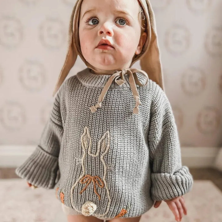 Oversized Cable Knit Bunny Sweater 1-4 Years