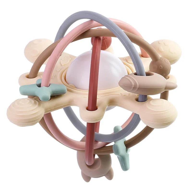 Sensory Teether Rattle Montessori Toy for Babies