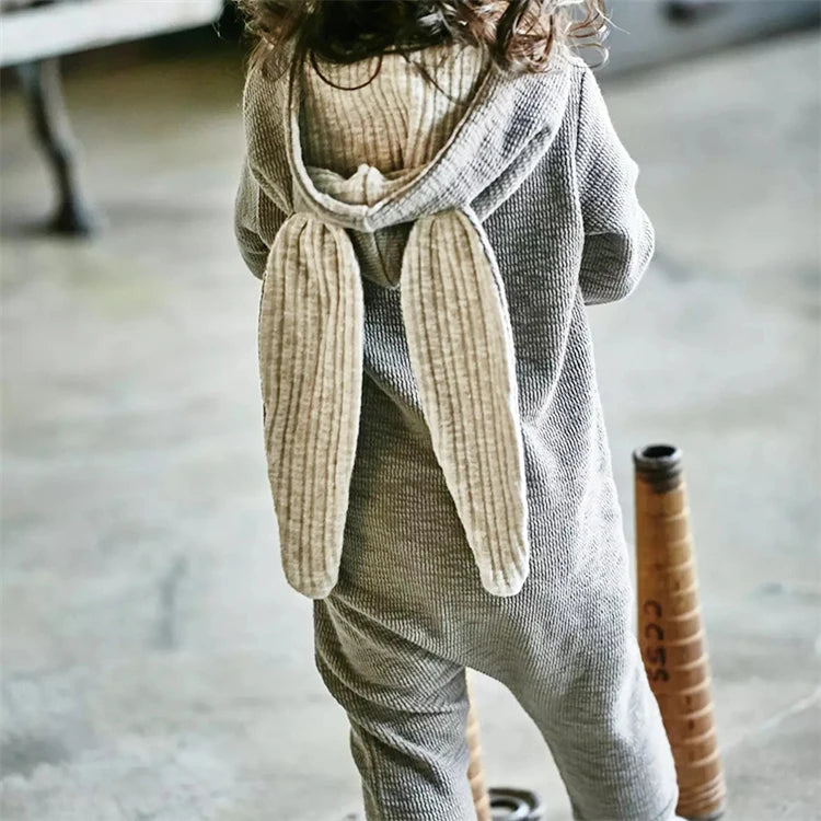 Knitted Bunny Hoodie Jumpsuit 0-24 Months