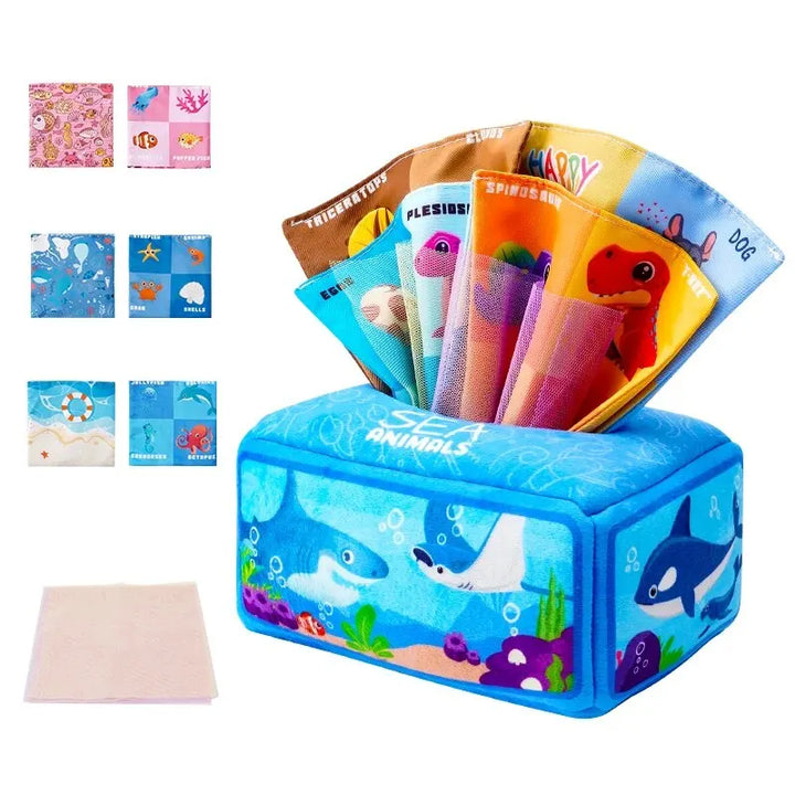 Montessori Baby Tissue Box Sensory Toy