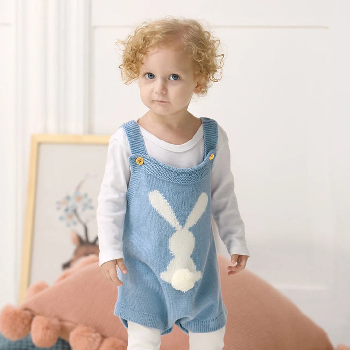 Knitted Rabbit Strap Overalls 0-18 Months