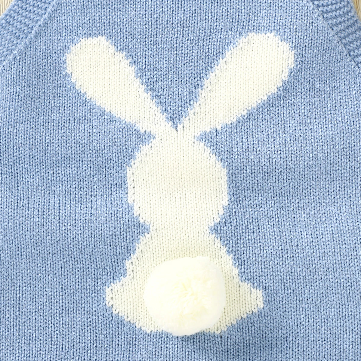 Knitted Rabbit Strap Overalls 0-18 Months