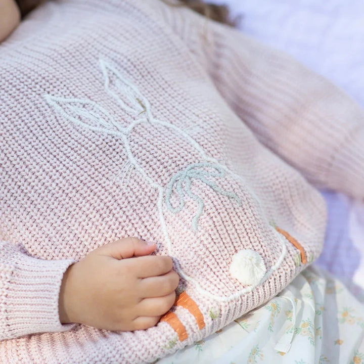 Oversized Cable Knit Bunny Sweater 1-4 Years