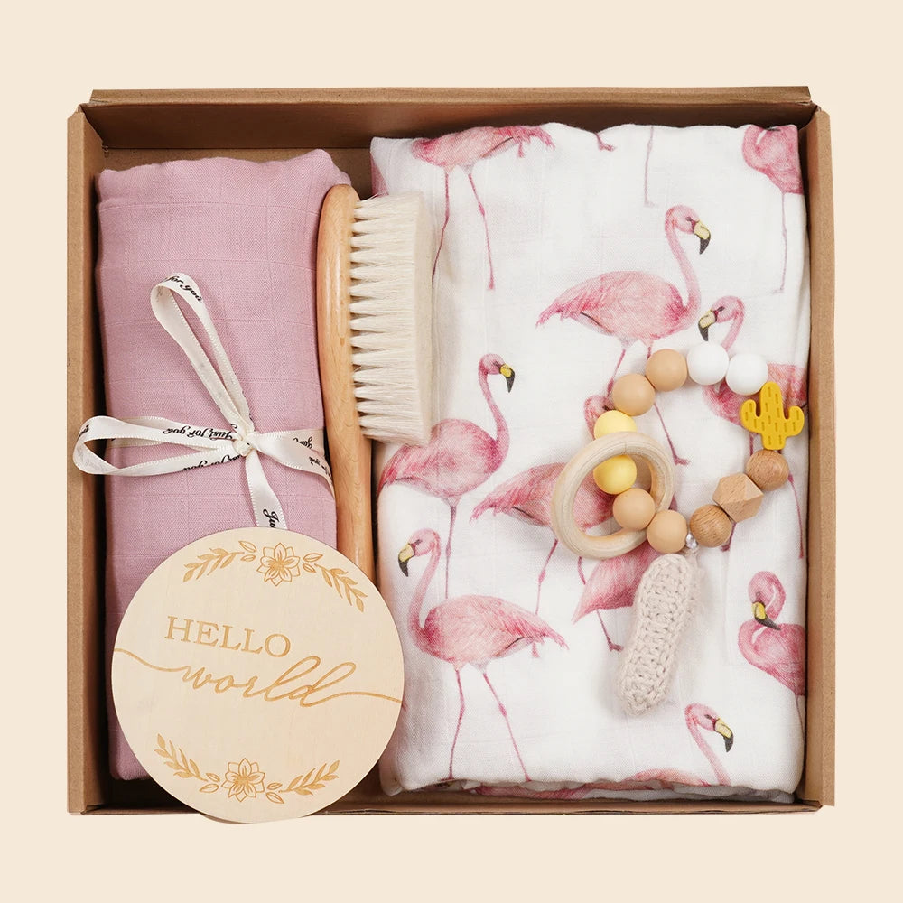 Bamboo Cotton Muslin Swaddle Blanket Set