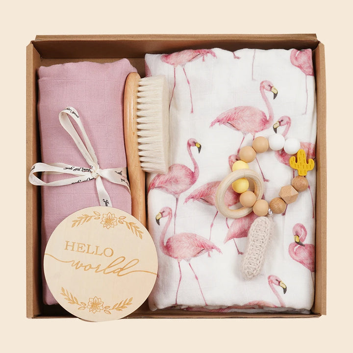 Bamboo Cotton Muslin Swaddle Blanket Set