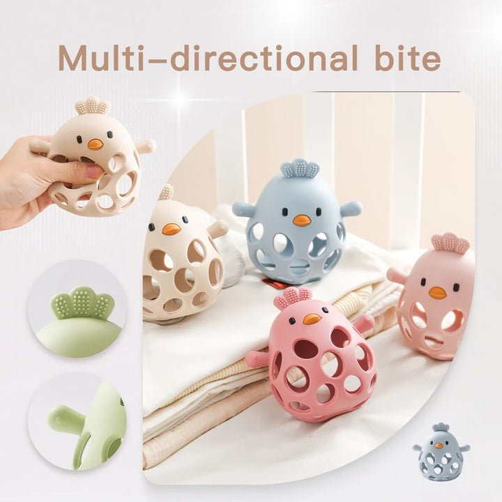 Soft Silicone Baby Teether Cartoon Animal Design