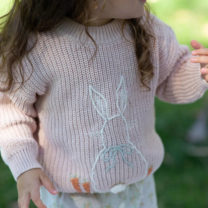 Oversized Cable Knit Bunny Sweater 1-4 Years