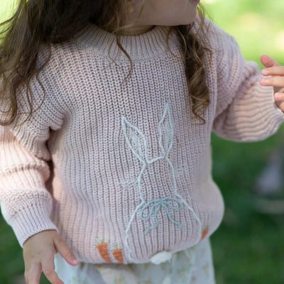 Oversized Cable Knit Bunny Sweater 1-4 Years