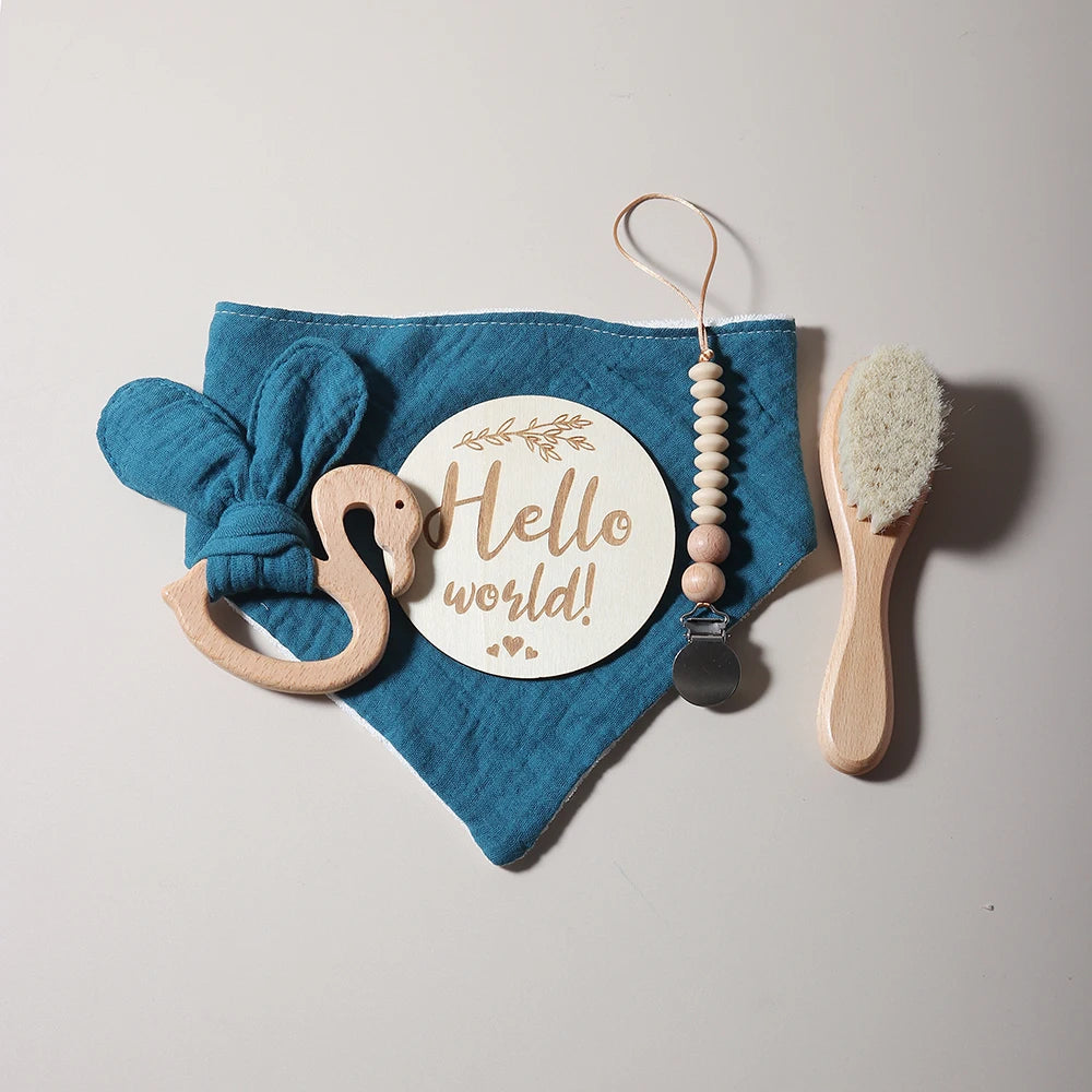 Baby Flamingo Teether & Bib Set