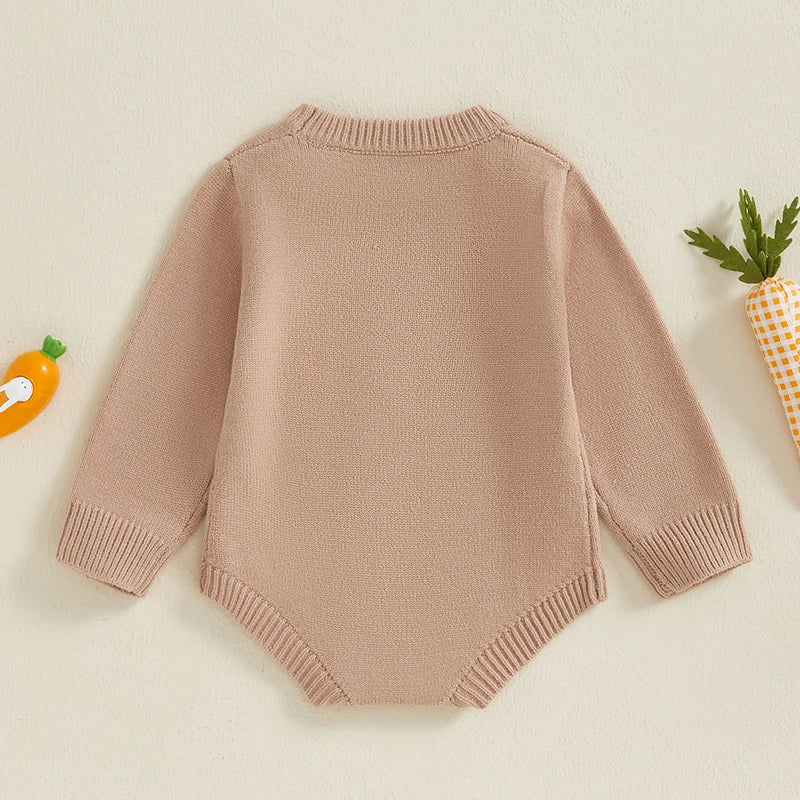 Long Sleeve Easter Sweater Romper 0-18 Months