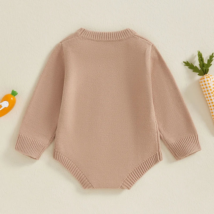 Long Sleeve Easter Sweater Romper 0-18 Months