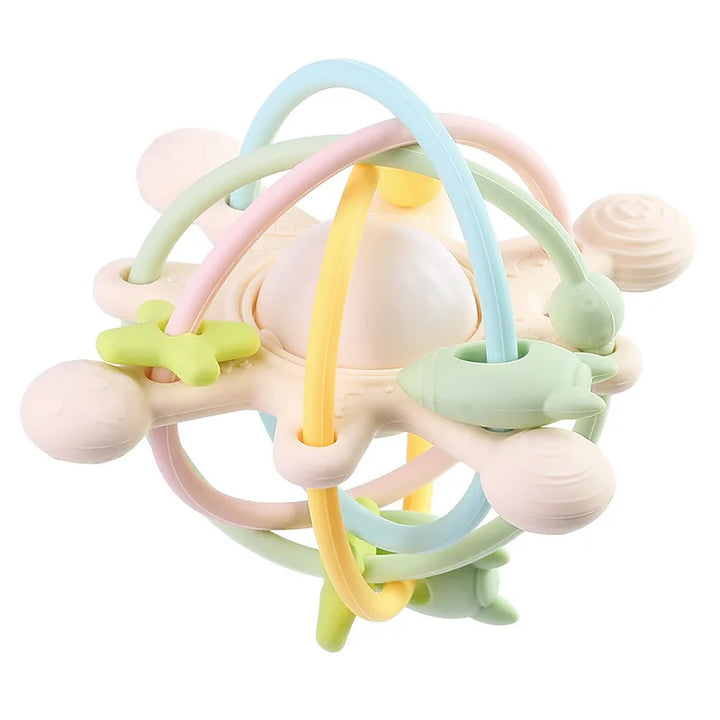 Sensory Teether Rattle Montessori Toy for Babies