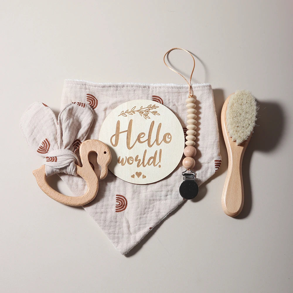 Baby Flamingo Teether & Bib Set