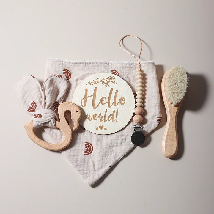 Baby Flamingo Teether & Bib Set