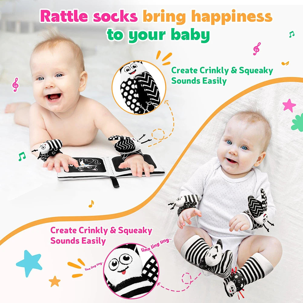 Foot Finder & Wrist Rattle Sensory Toy Set