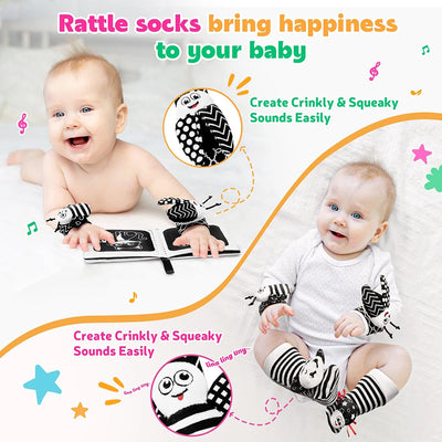 Foot Finder & Wrist Rattle Sensory Toy Set