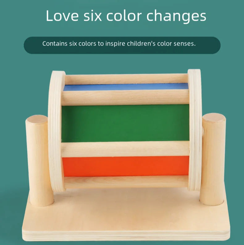 Wooden Macaron Drum with Mirror