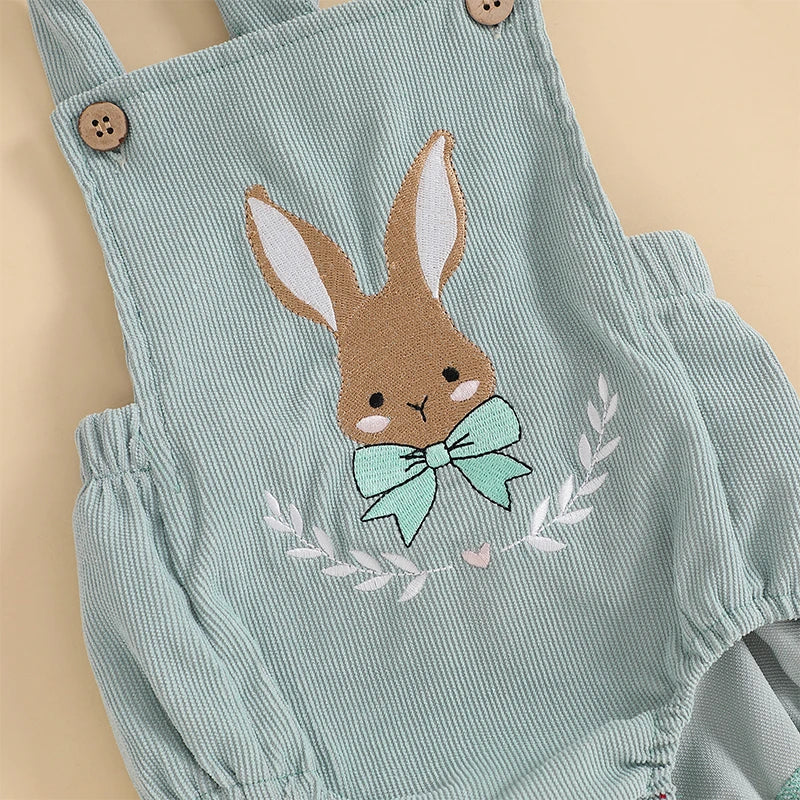Sleeveless Bunny Embroidered Jumpsuit  0-18 Months