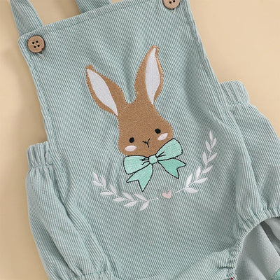 Sleeveless Bunny Embroidered Jumpsuit  0-18 Months