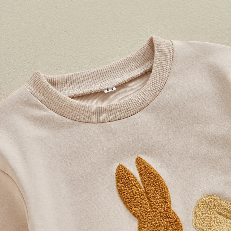 Embroidered Easter Bunny Long Sleeve Romper 0-18 Months