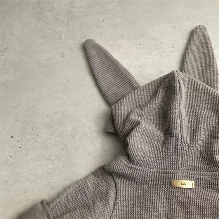 Knitted Bunny Hoodie Jumpsuit 0-24 Months